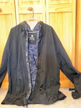 NFL Black Hooded Jacket with Camouflage Lining